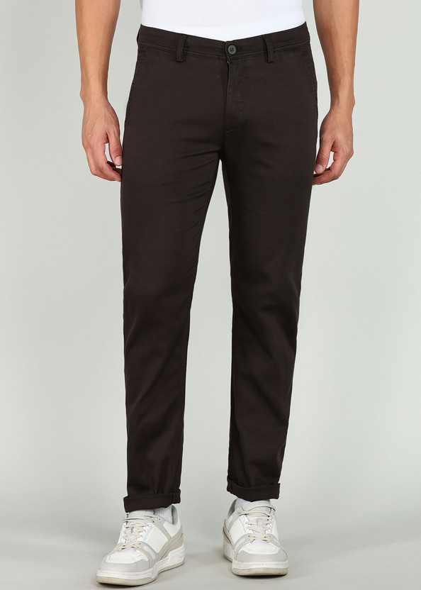 PETER ENGLAND Regular Fit Men Green Trousers