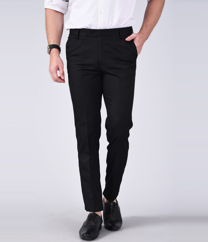 AD & AV Regular Fit Men Black Trousers