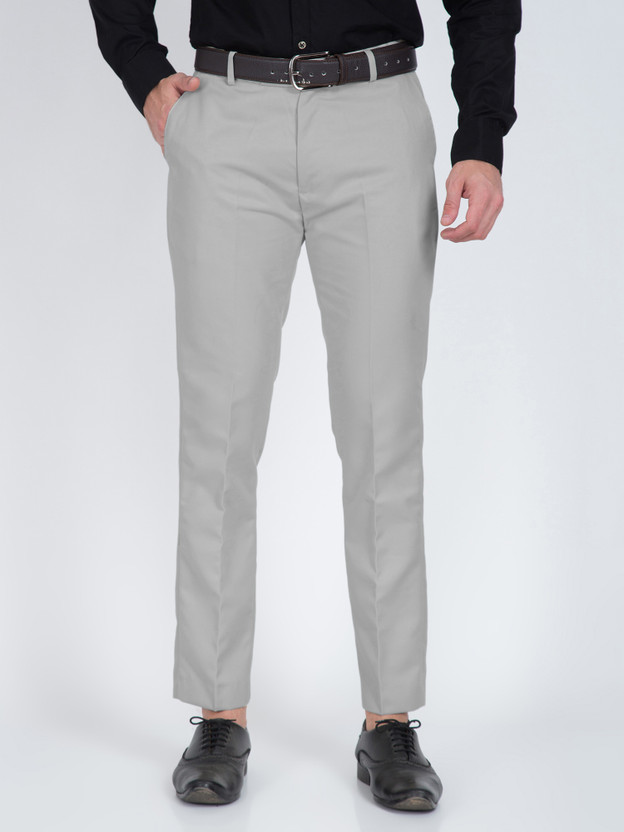 CYPHUS Regular Fit Men Grey Trousers