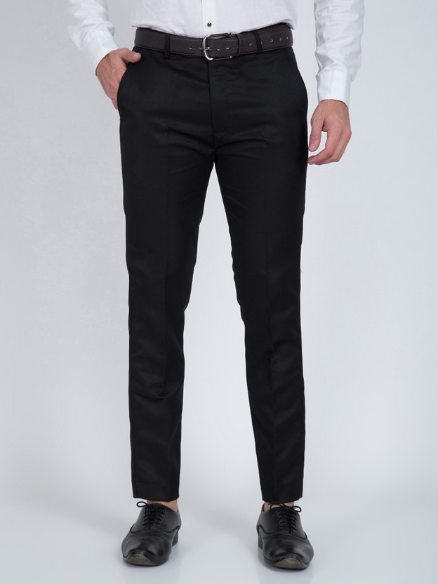 CYPHUS Regular Fit Men Black Trousers