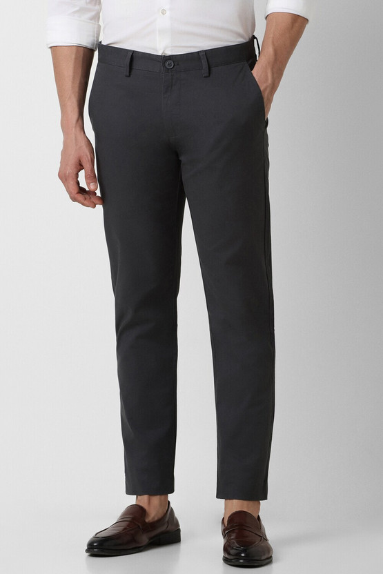PETER ENGLAND Slim Fit Men Grey Trousers