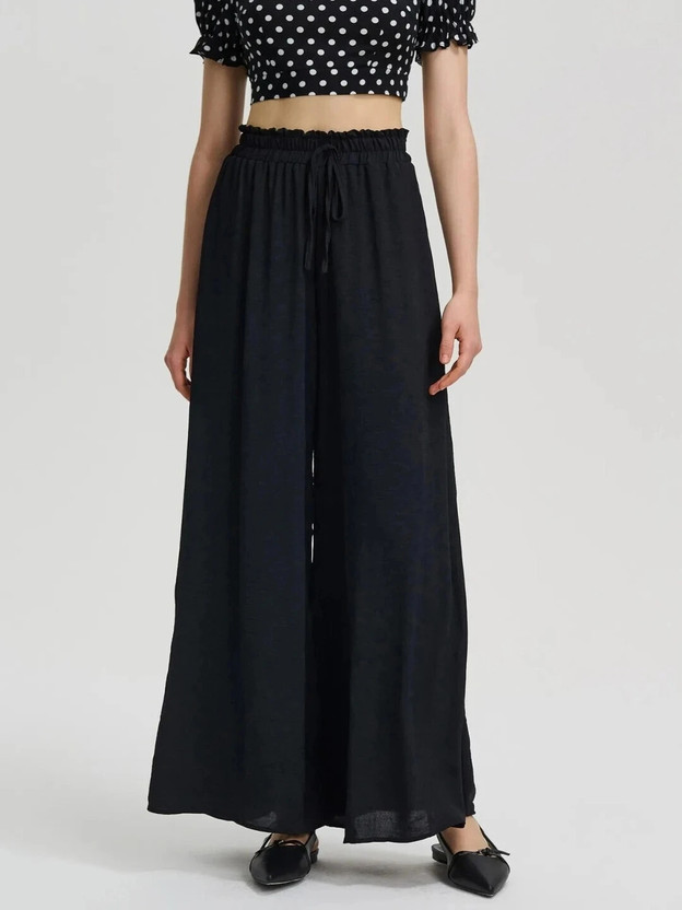 KOTTY KOTTY Loose Fit Women Black Trousers - Flipkart Deal