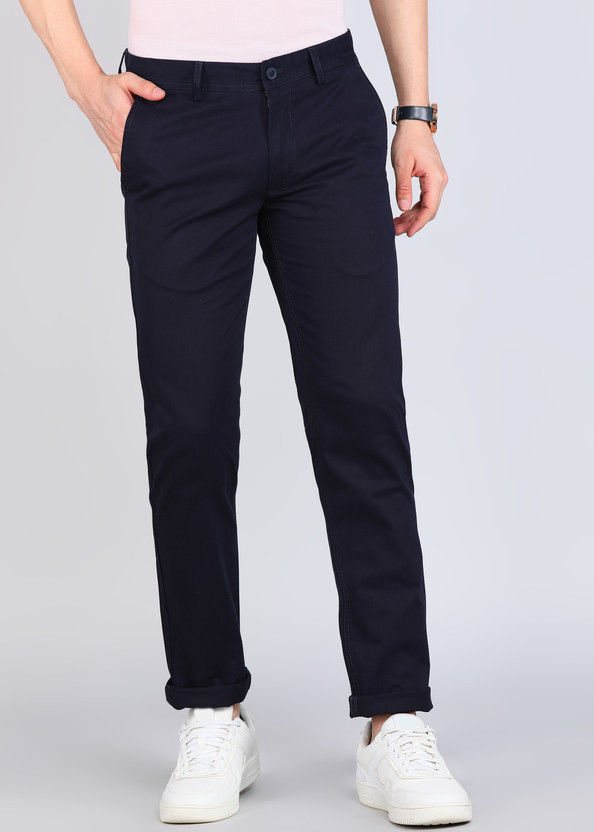 PETER ENGLAND Regular Fit Men Blue Trousers