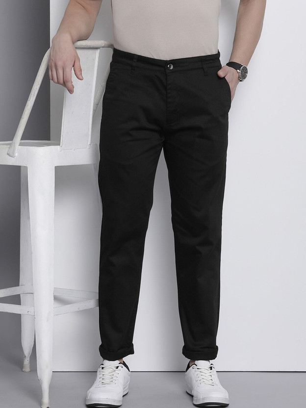 The The Indian Garage Co. Slim Fit Men Black Trousers - Flipkart Deal