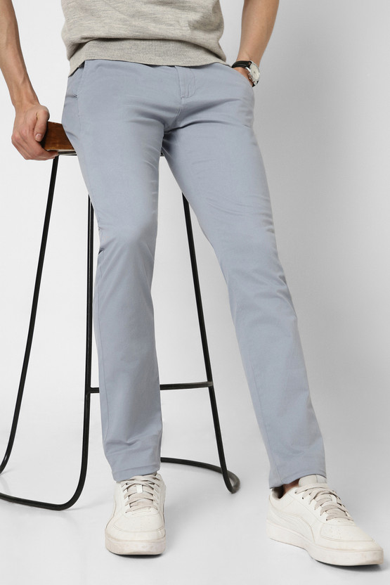 PETER ENGLAND Skinny Fit Men Grey Trousers