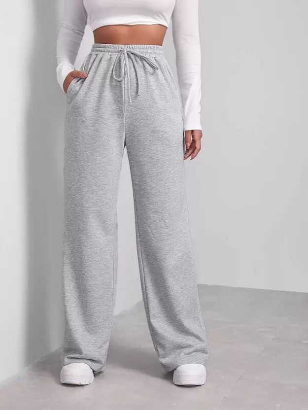 ORETIC Regular Fit Women Grey Trousers