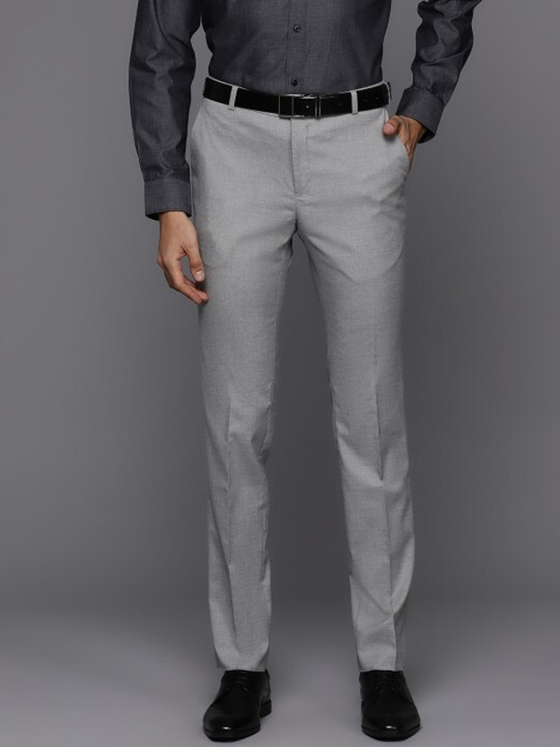 Raymond Slim Fit Men Grey Trousers