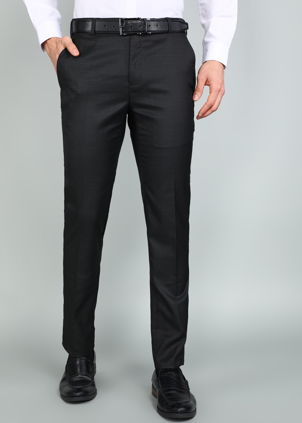 Raymond Slim Fit Men Black Trousers