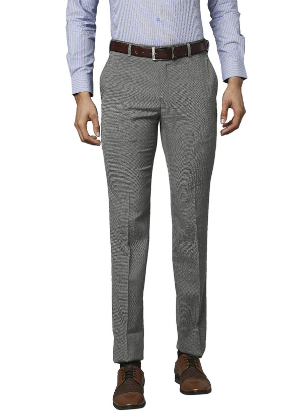 Raymond Slim Fit Men Grey Trousers
