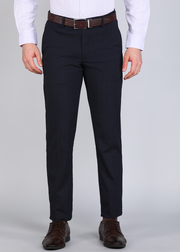 PETER ENGLAND Regular Fit Men Grey Trousers