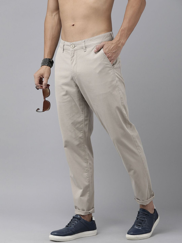 Roadster Regular Fit Men Beige Trousers