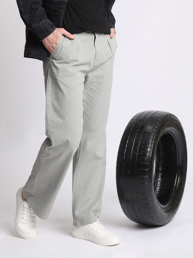 Roadster Roadster Relaxed Men Grey Trousers - Flipkart Deal