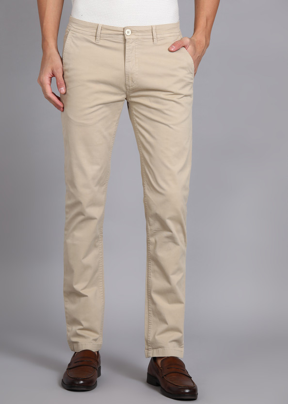 PETER ENGLAND Regular Fit Men Beige Trousers
