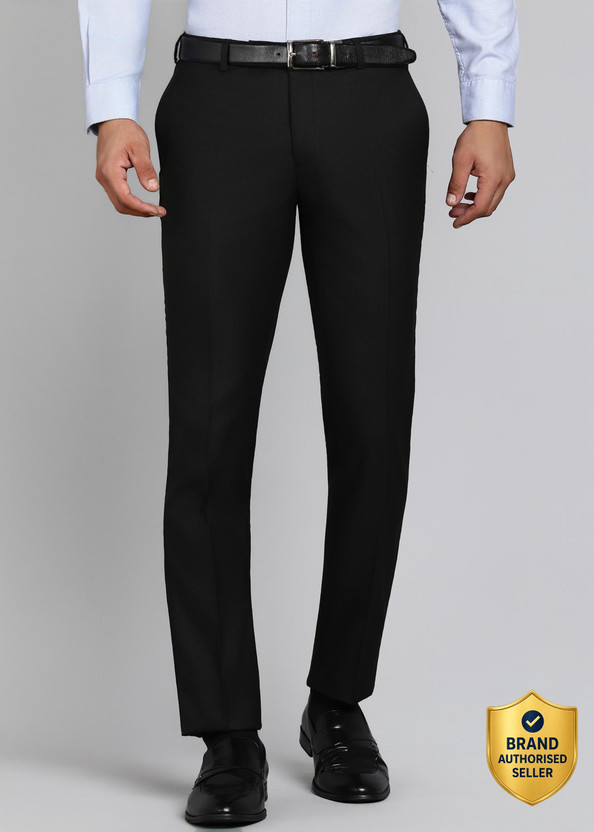 Raymond Slim Fit Men Black Trousers
