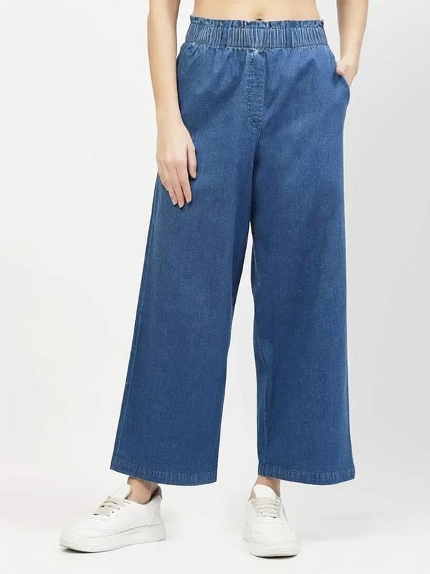 NOVIO NOVIO Loose Fit Women Blue Trousers - Flipkart Deal