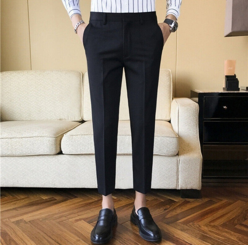 FUBAR Slim Fit Men Black Trousers