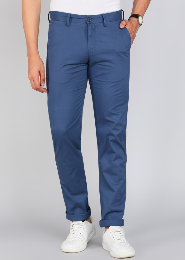 PETER ENGLAND Regular Fit Men Blue Trousers