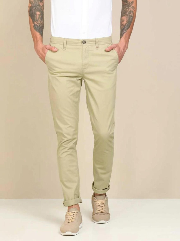 FUBAR Slim Fit Men Light Green Trousers