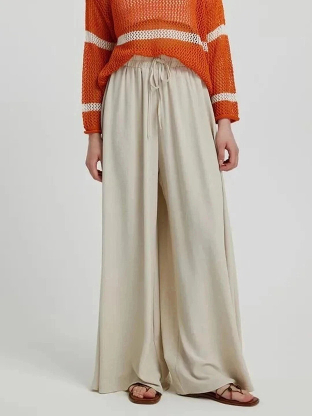 KOTTY Loose Fit Women Beige Trousers