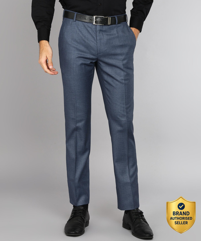 Raymond Slim Fit Men Dark Blue Trousers