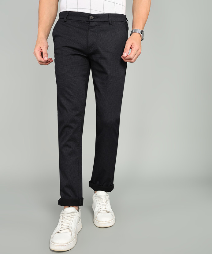 Arrow Sport Slim Fit Men Black Trousers