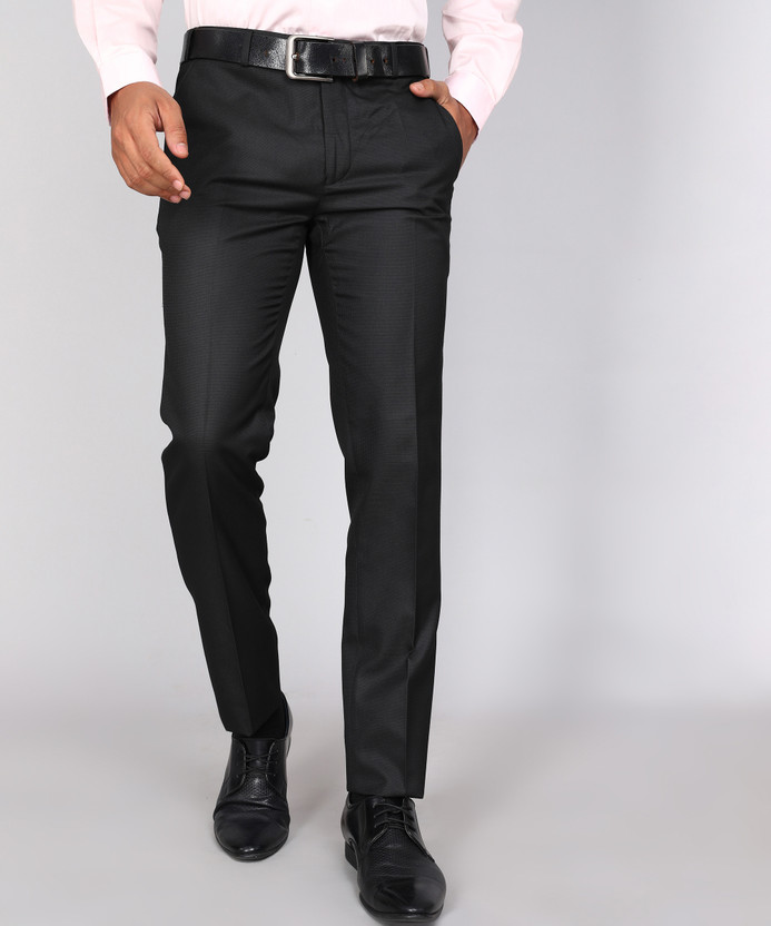 Raymond Slim Fit Men Black Trousers