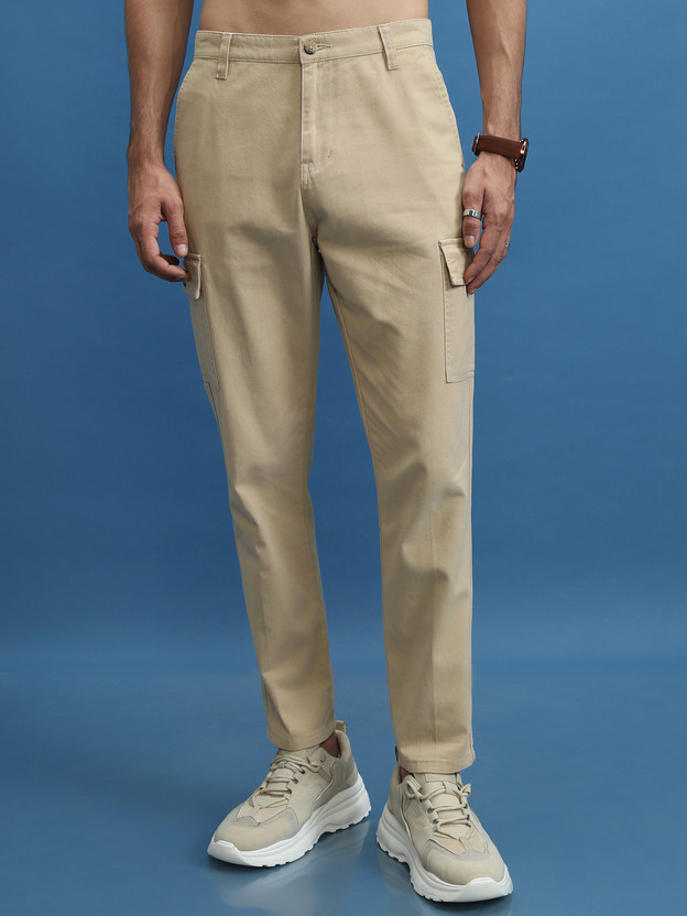 HIGHLANDER Regular Fit Men Beige, Beige Trousers