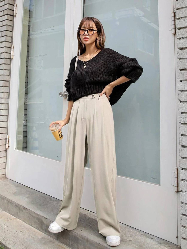 KOTTY Regular Fit Women Beige Trousers