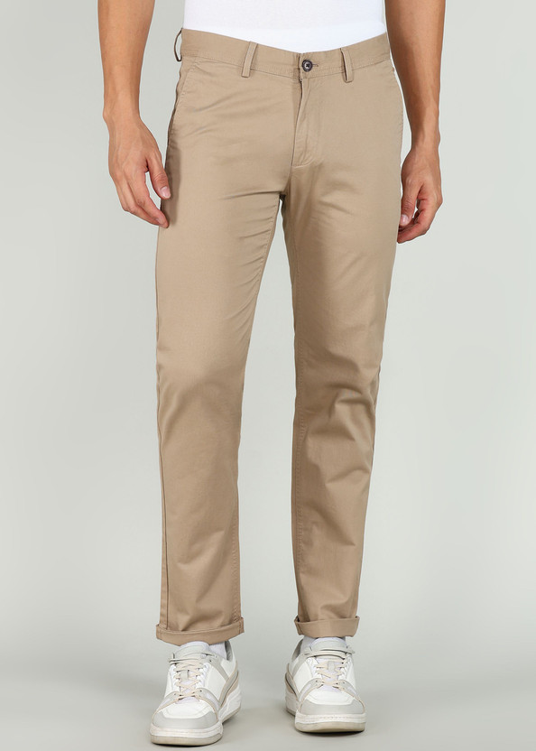 PETER ENGLAND Slim Fit Men Green Trousers