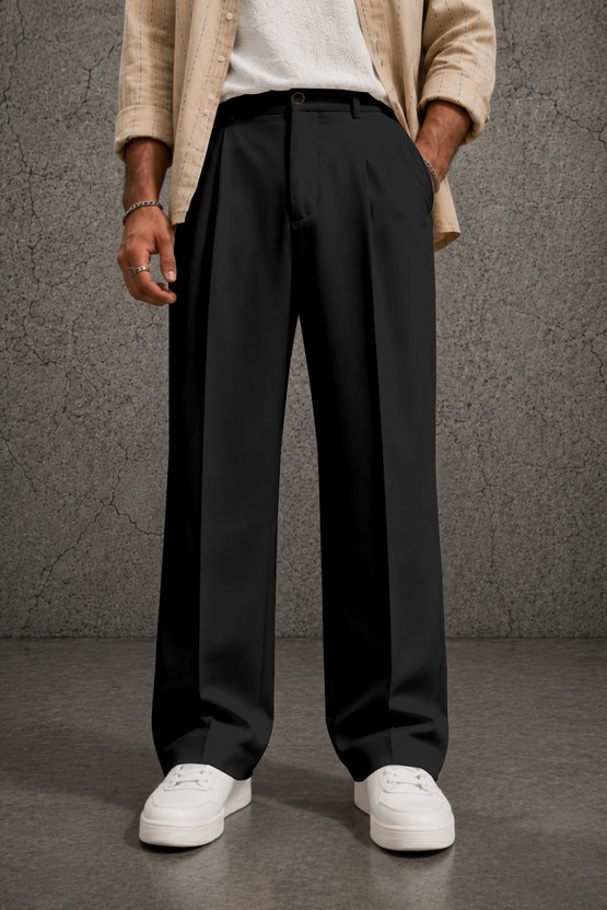 FTX Loose Fit Men Black Trousers