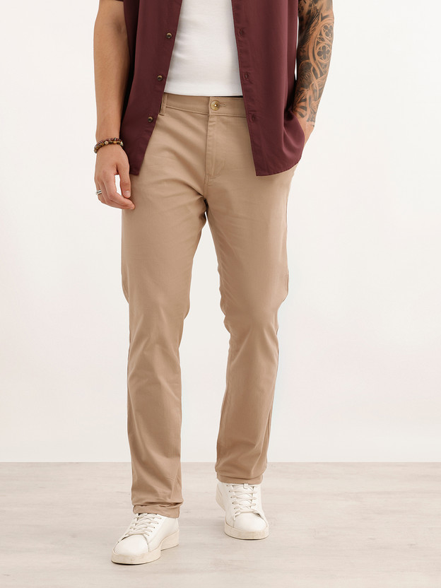 WROGN WROGN Slim Fit Men Brown Trousers - Flipkart Deal