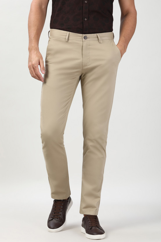PETER ENGLAND Regular Fit Men Beige Trousers
