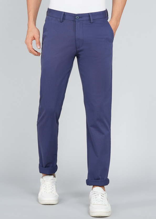 PETER ENGLAND Regular Fit Men Blue Trousers