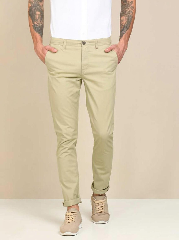 FUBAR FUBAR Slim Fit Men Beige Trousers - Flipkart Deal