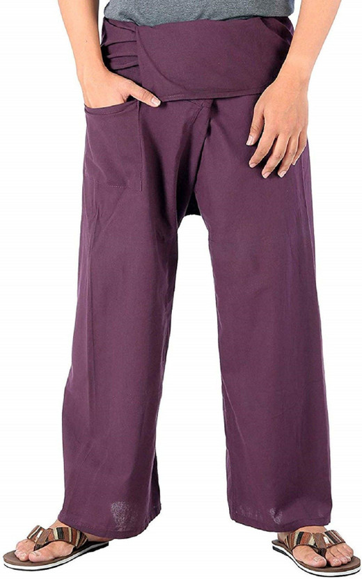 Whitewhale Whitewhale Relaxed Men Purple Trousers - Flipkart Deal