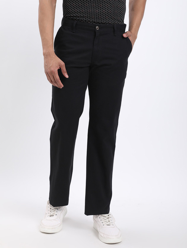 INDIAN INDIAN TERRAIN Regular Fit Men Black Trousers - Flipkart Deal