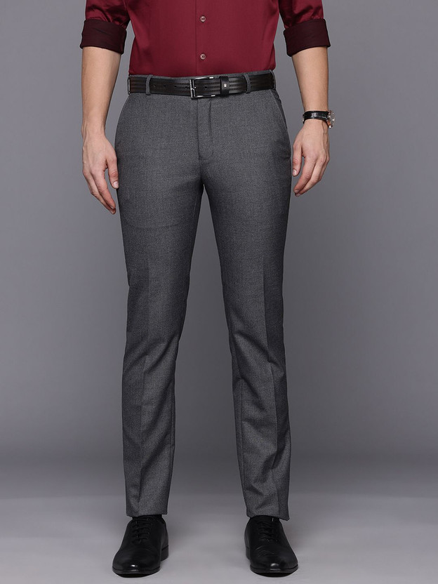 Raymond Slim Fit Men Grey Trousers