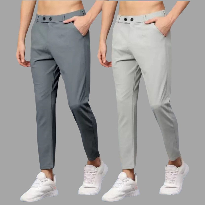 We Perfect Slim Fit Men Grey, Grey Trousers