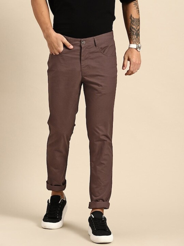 United Colors of Benetton Slim Fit Men Brown Trousers