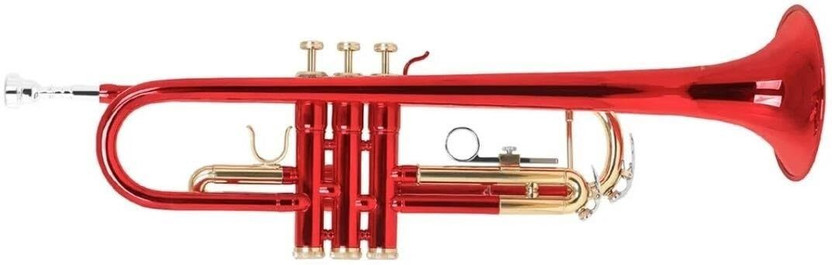 Rmze Professional Bb Trumpet Set – RED TRUMPET-241 with Hard Case, 7C Mouthpiece & Valve Oil – Musical Instrument Bb Trumpet(Polished)