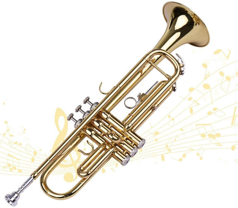 Rmze Professional TRUM-274 Gold Trumpet Set for all Players - Musical instrument RMGT-691P Gold Bb Trumpet(Lacquer)