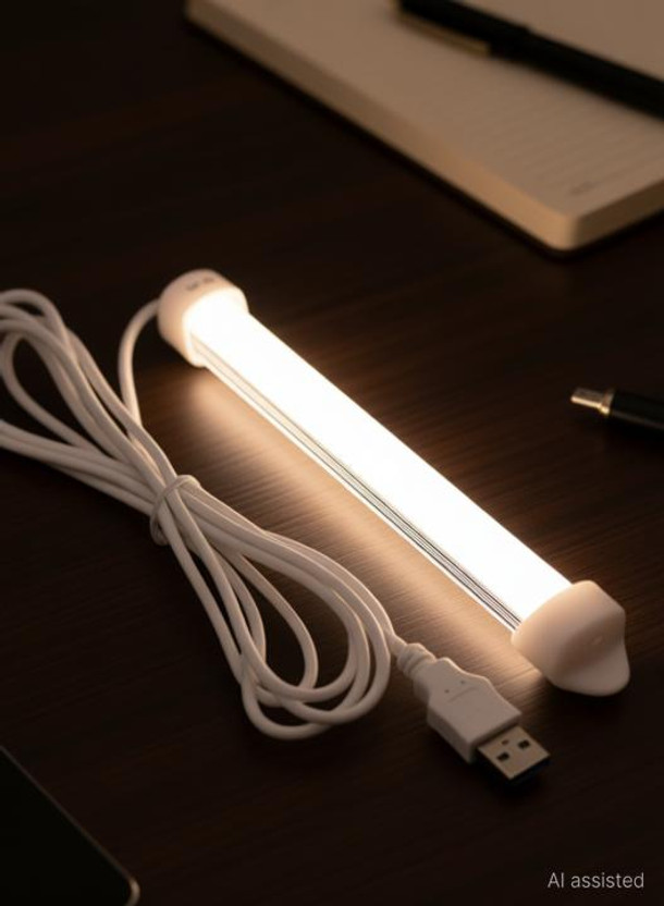 icall 5 Volt 12 Inches for home ,office, laptop, emergency light 5 W 6 cm Tube Light(White)