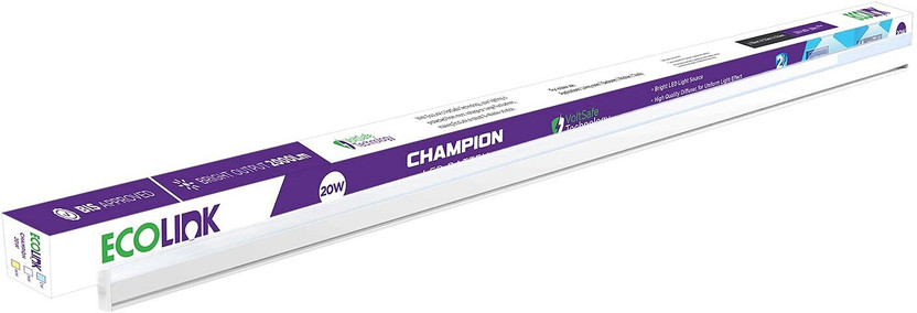 EcoLink EcoLink Champion Compact 4-ft LED Batten for Living Room & Bedroom 20 W 110.3 cm Tube Light(White)