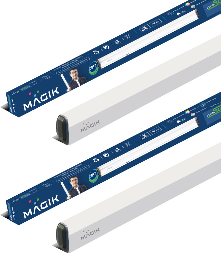 Magik Ultima Super Mini LED 2ft Warm White Tube Light 20 W 60 cm Tube Light(Yellow, Pack of 2)