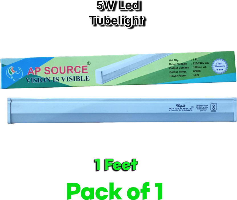 AP Source 1 FT 5 WATT LED Tube Light PACK OF 1 5 W 3 cm Tube Light(White)