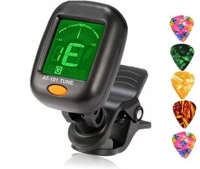 PENNYCREEK Digital 360 Degree Guitar Tuner with LCD Display for Guitar ,Easy to use Automatic Digital Tuner(Chromatic: Yes, Black)