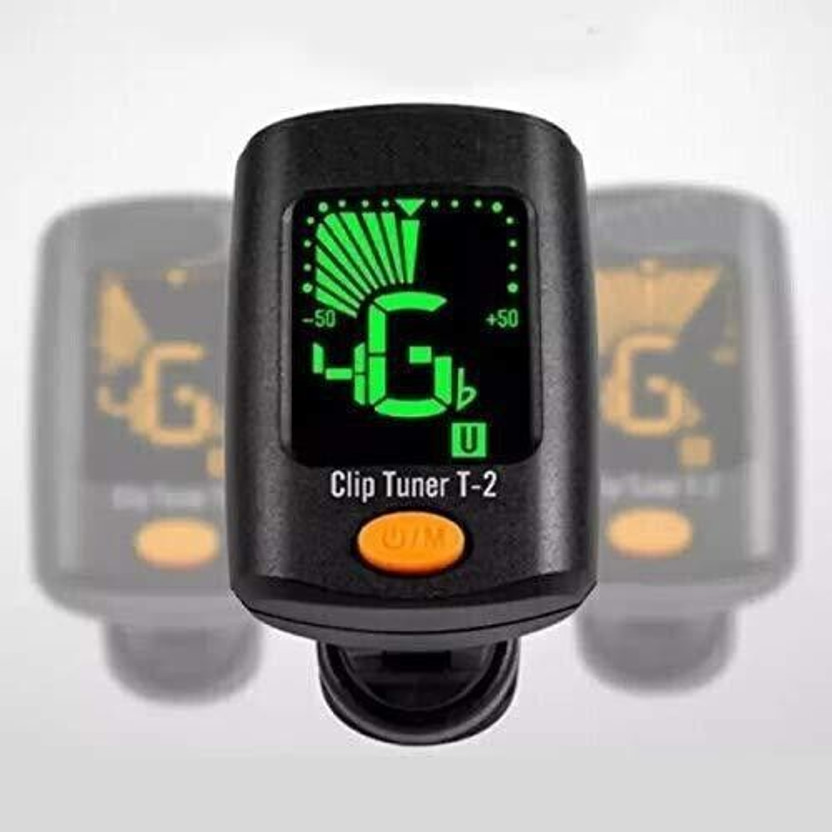 TechBlaze Digital Guitar Tuner with five Picks, Digital Calibration Tuner with LCD Display for Guitar Easy to Use Highly Accurate Clip-on Electronic Tuner Specialized for Acoustic and Electric Guitar Automatic Digital Tuner(Chromatic: Yes, Black)