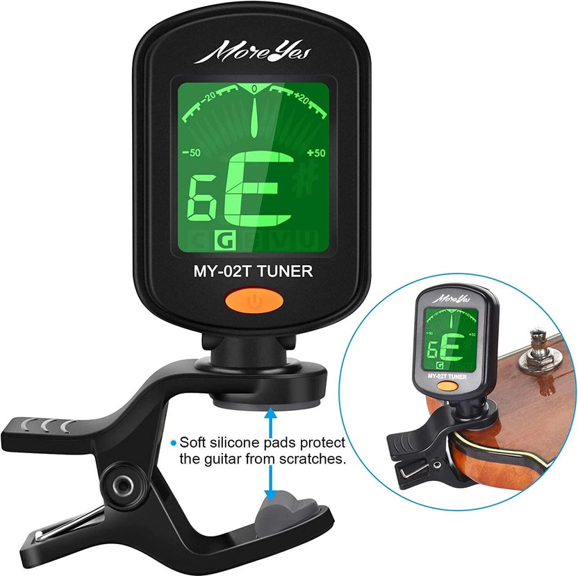 AMG Music 360° Guitar Tuner Digital Calibration Tuner with LCD Display For Guitar Automatic Digital Tuner(Chromatic: Yes, Black)