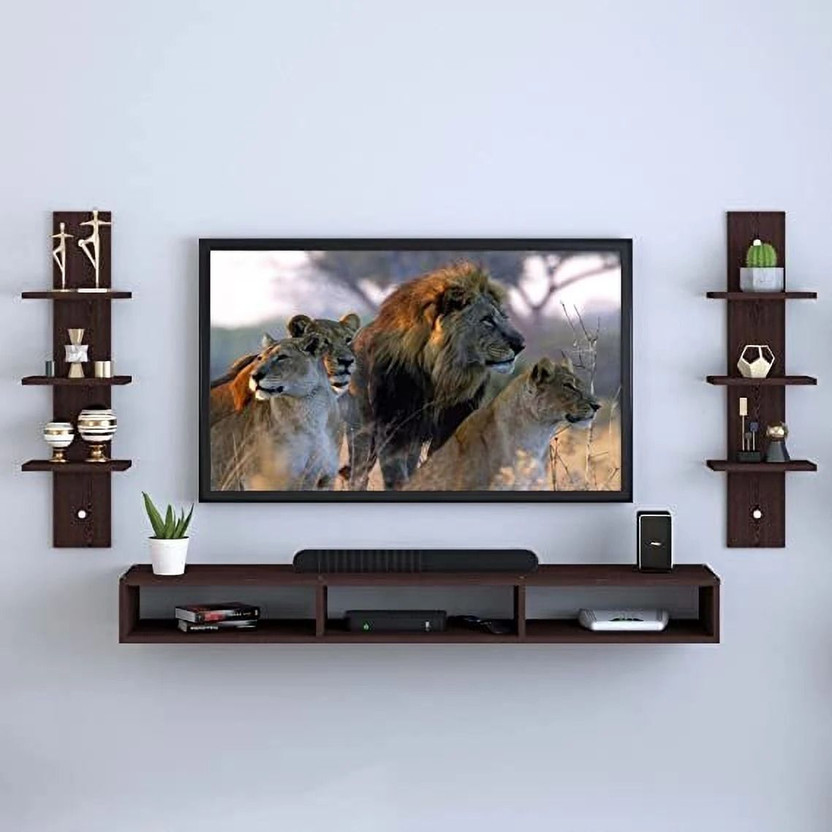 Artival Crafts TV Cabinet for Bedroom in 32 inch in Engineered Wood TV Entertainment Unit(Finish Color - Brown Deco finish, DIY(Do-It-Yourself))