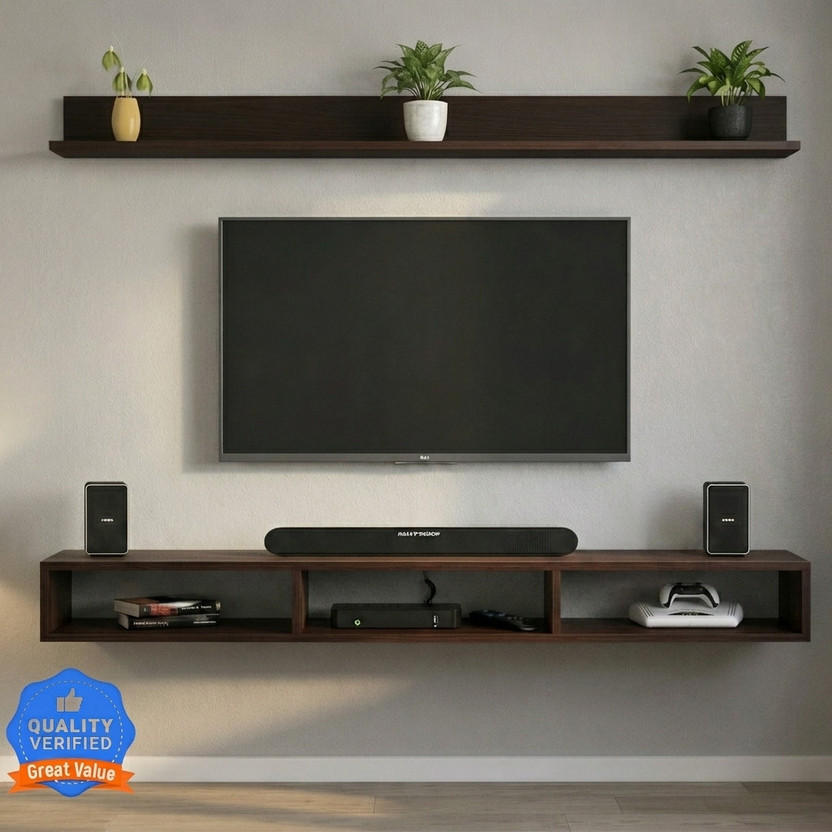 DIY DIY HOME SUPER 52 inch/TV Stand/TV Cabinet Engineered Wood TV Entertainment Unit(Finish Color - light brown & white, DIY(Do-It-Yourself)) - Flipkart Deal
